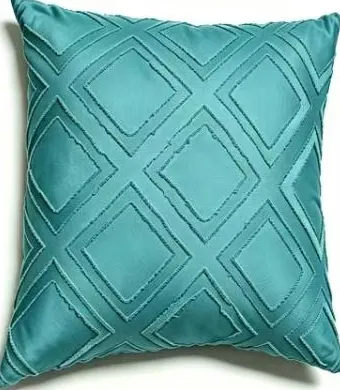 Diamond-Quilted Cushion Cover — Green