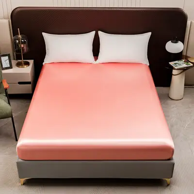 Satin Four-Piece Bedding Set — Jade Mist